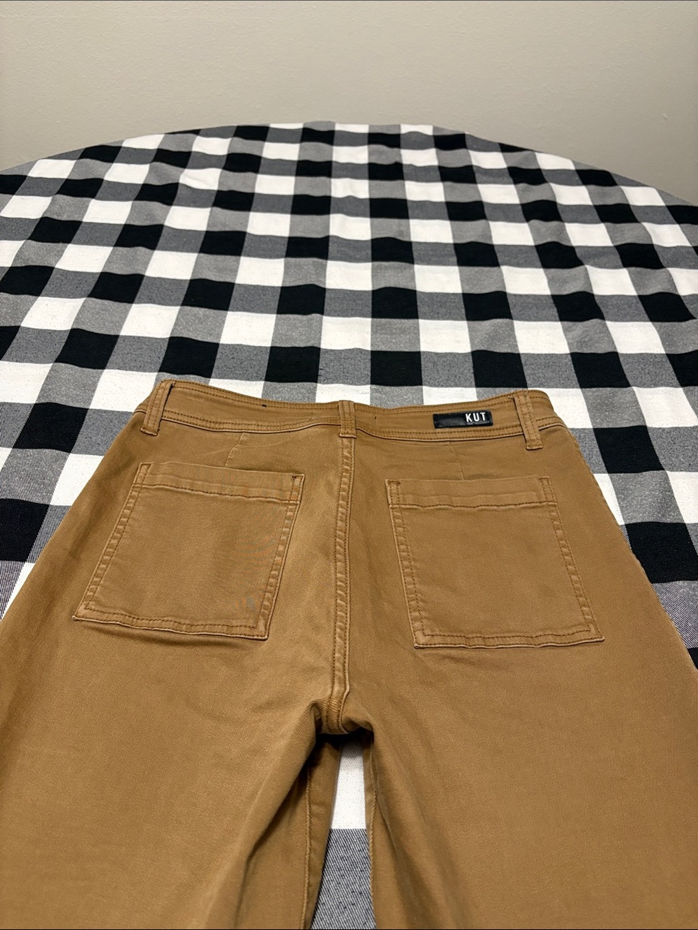 Kut From The Kloth Jean Wide Leg High Rise Jeans Raw Hem Size 2 Raw Hem Stretch